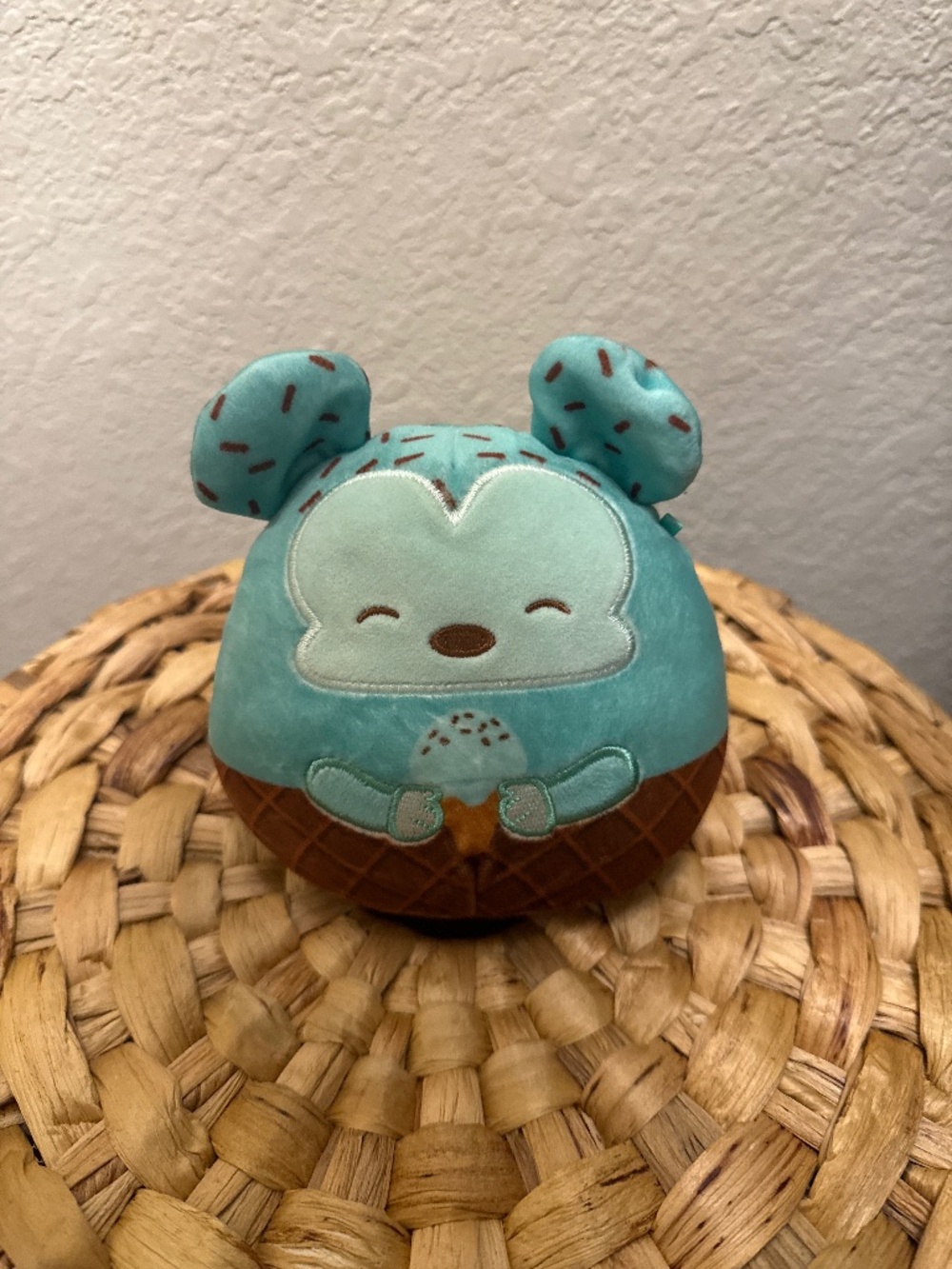 Squishmallows Disney Mickey Mouse Mint Ice Cream Plush